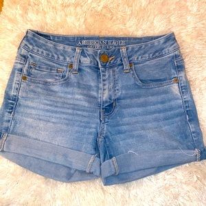 American Eagle denim super stretch shorts